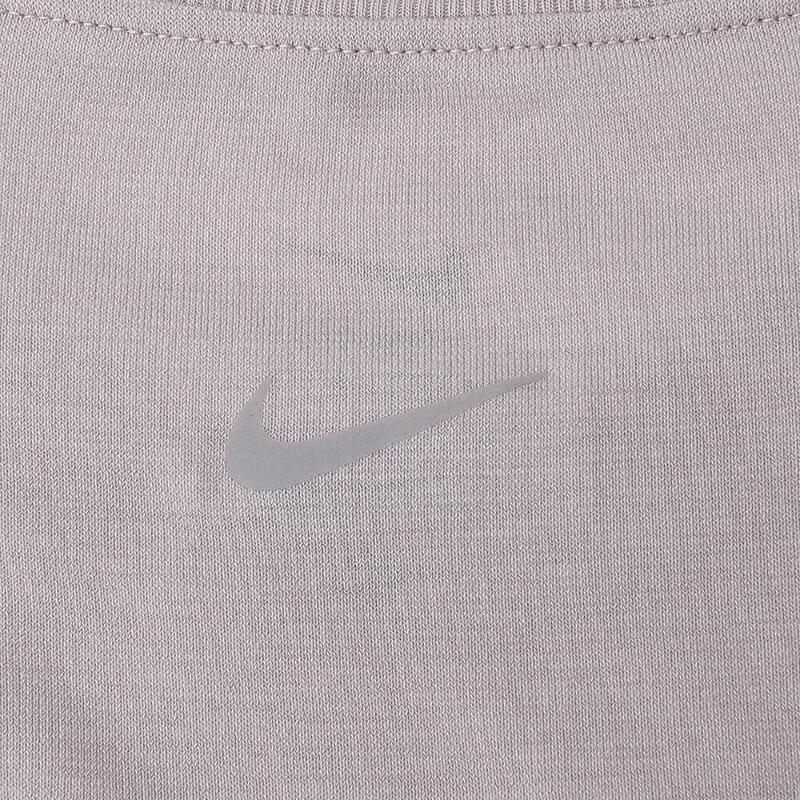 Nike Однотонная повседневная футболка с круглым вырезом и коротким рукавом Женские топы Розовый FN2815019