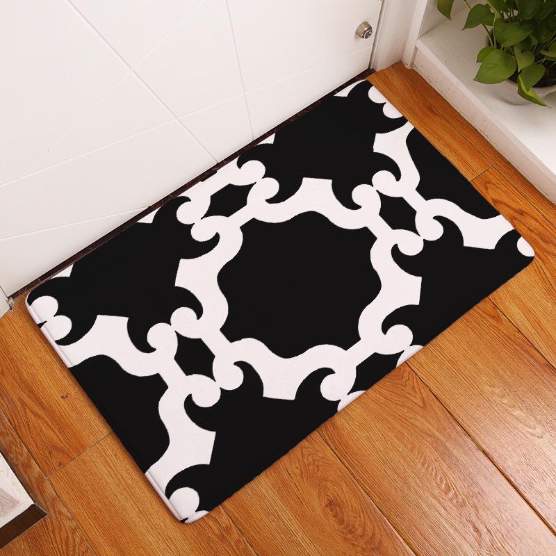 Нескользящий коврик для входной двери, небольшой ковер, домашний напольный коврик с геометрическим принтом, ковер для спальни, гостиной, коридора