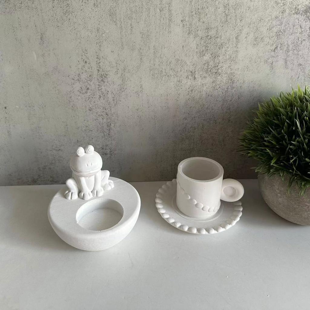 3D Candlestick Silicone Mold G Shaped Candle Stand Molds Candle Cup and Plate Mould Stylish Home Decorations Moulds