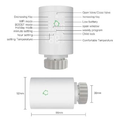 Горячая продажа Tuya ZigBee3.0 TRV термостат термостатический радиаторный клапан домашнее отопление радиатор регулятор температуры голосовое управление