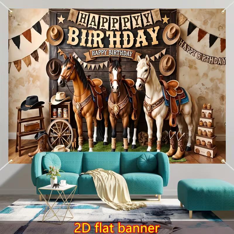 2D Wild West Background for Kids Birthday Photoshoot and Video