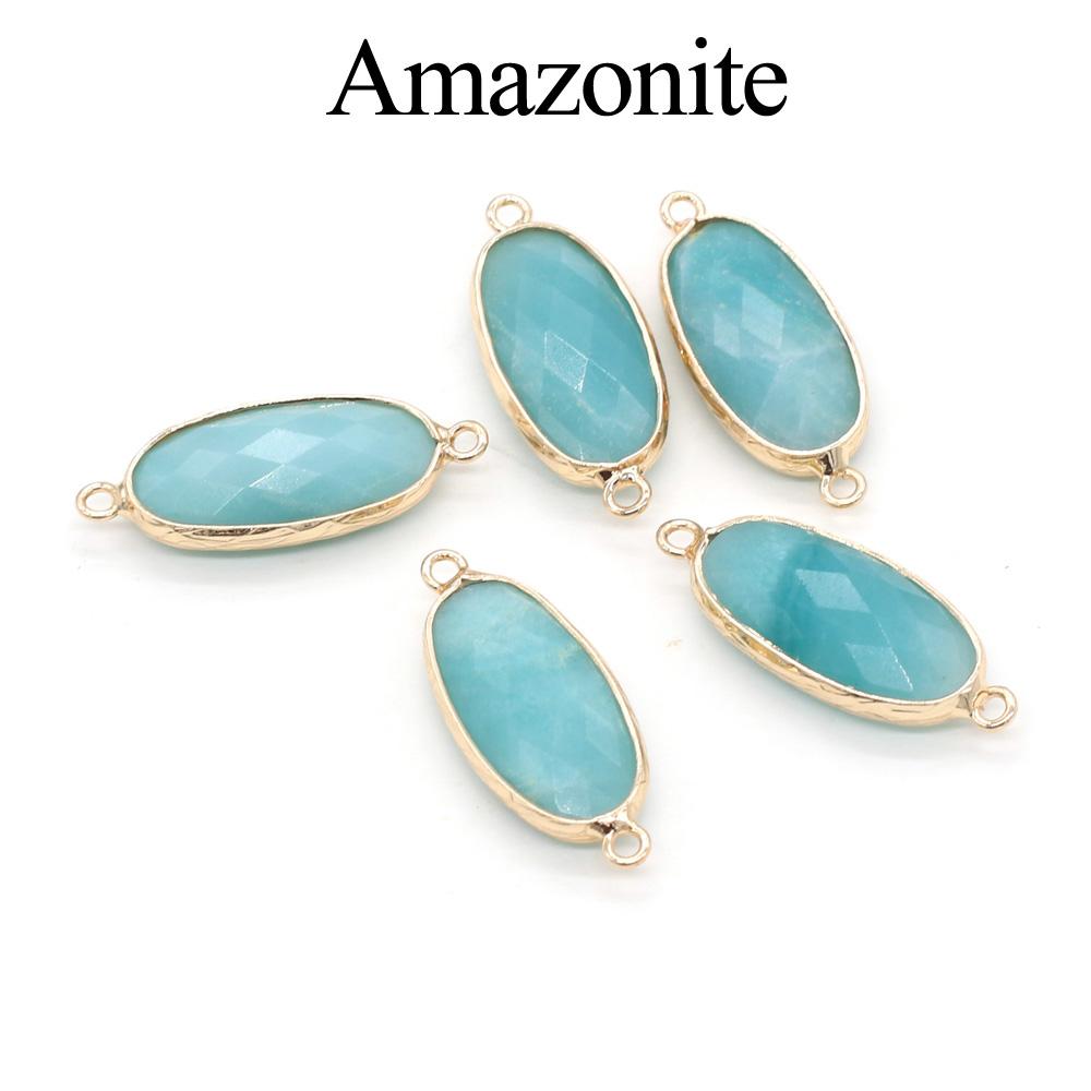 1/5 шт., овальный соединитель с подвеской из кристалла Рейки для исцеления, энергетический натуральный камень аметист, драгоценный камень, соединитель для изготовления ювелирных изделий, ожерелья, браслета своими руками