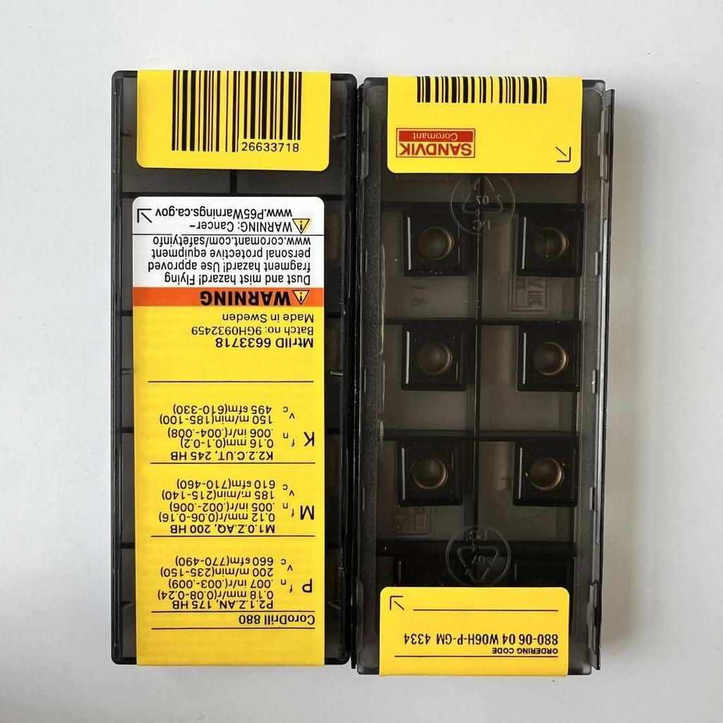 Original Sandvik / 880-0604W06H-P-GM 4334 /CNC Lathe Carbide Blade Tool 10 Pcs
