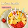 Disposable Plastic Fruit and Dessert Fork Set - Two-Pronged, Small Forks for Pastries, Cake, and More