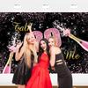 Pink Glitter Talk Thirty to Me Birthday Backdrop Banner for Her Women 7x5ft