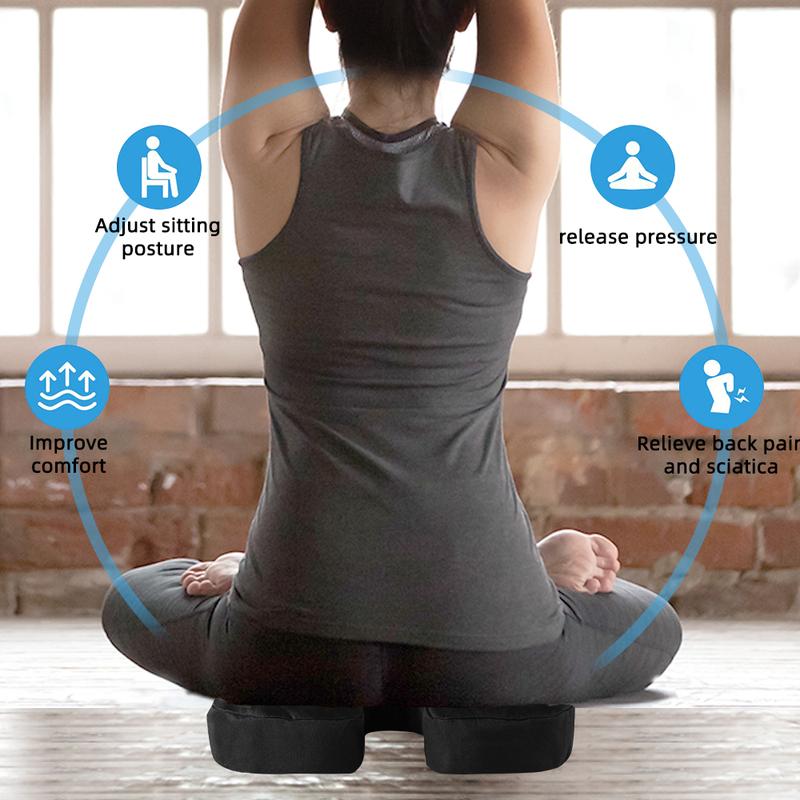 Comfortable breathable seat cushion, U-shaped design wave sponge massage cushion can relieve buttock pressure/coccyx pain
