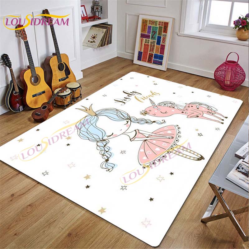 Ковер для балерины, ковер с рисунком балерины для девочек, розовые коврики для гостиной, спальни, декор для детской комнаты, декор для детской, подарок