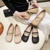 Поздний вечерний бриз, нежный, мягкая подошва, туфли Мэри Джейн, женские, лето 2025, новые, ретро, с неглубоким носком, универсальные, ленивые туфли-бобы