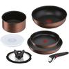 Набор из 7 кастрюль и сковородок Tefal со съемными ручками, совместимый с газовыми плитами IH, не содержит вредных веществ, таких как PFOA, "Ingenio Neo"