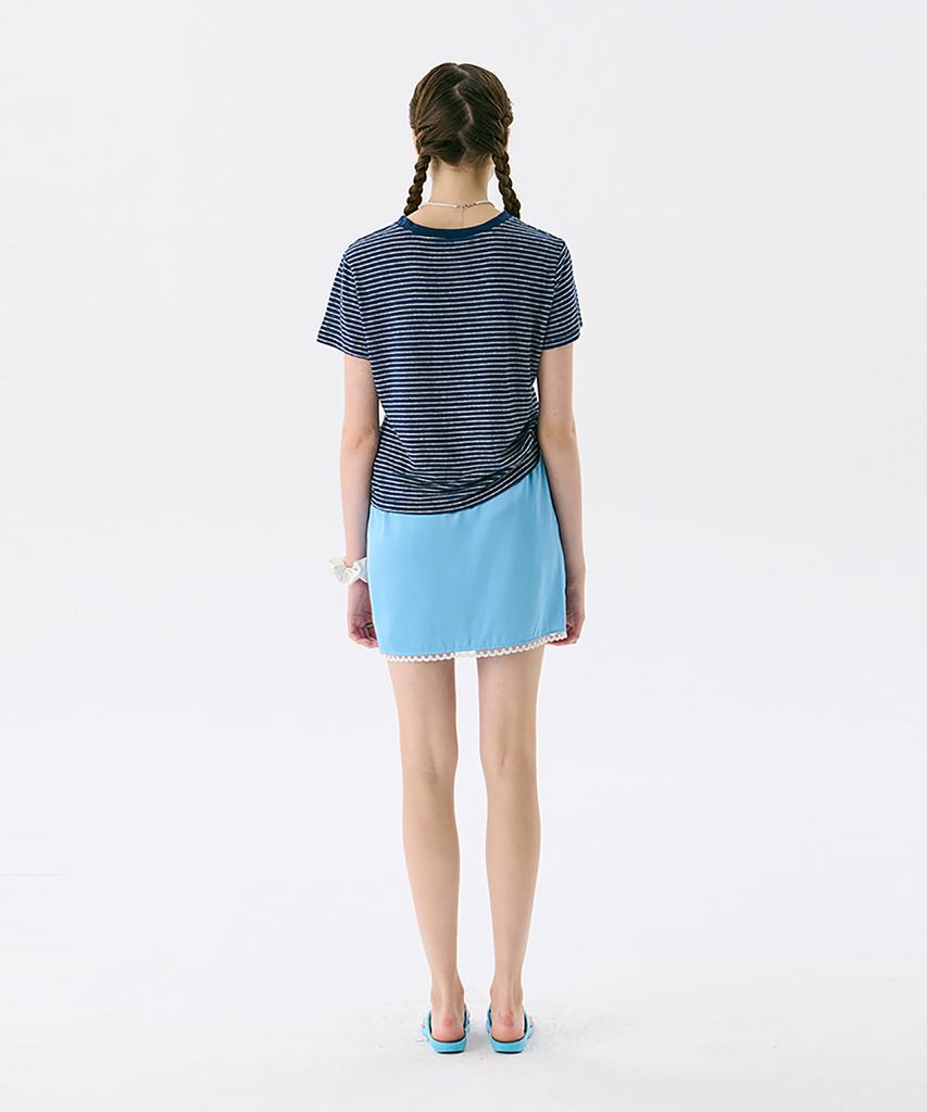 Jun Jun Space Lace Mini Skirt_Light Blue