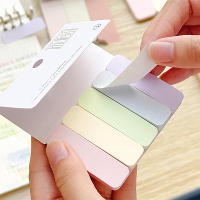 50-100 листов Simple Sticky Note Solid Color Mini Notepad Creative Study Memo Pad для детей Lovely Candlestick Index Note