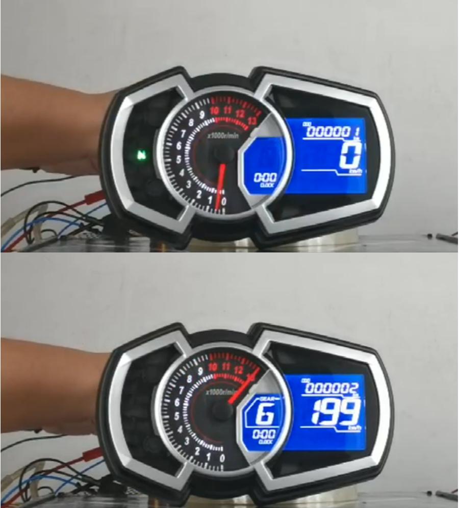 13000 об/мин DIY Универсальный 1,2,4 цилиндра ЖК Мотоцикл Гоночный Уличный Байк Спидометр Одометр Обороты Скорость Указатель топлива