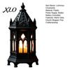 Creative Plastic Sculpture Gothic Cathedral LED Candle Lantern, Church Shaped Flameless Tealight Lamp, Window Sill Decoration Spooky Vintage