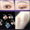 4 цвета Punk Smokey Matte Glitter Eyeshadow Long Lasting Shimmer Eye Shadow Makeup Palette Cool Toned Black Blue Eye Pigment