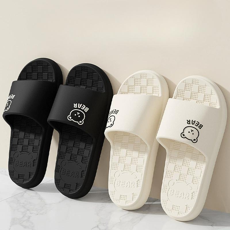 Тапочки на толстой подошве из ЭВА для домашнего использования, для летних ванных комнат для мужчин и женщин, нескользящие и без запаха, для домашнего использования в помещении