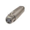 3 Pin XLR Type Socket To RCA Plug Adaptor