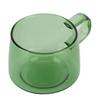 Прозрачная кофейная кружка 250 мл, боросиликатная кружка, стеклянная кружка для чая, воды, молока, с ручкой, зеленая