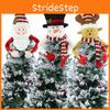 Festive Christmas Tree Topper Cover In Beautiful Snowman Hat For Holiday Decor