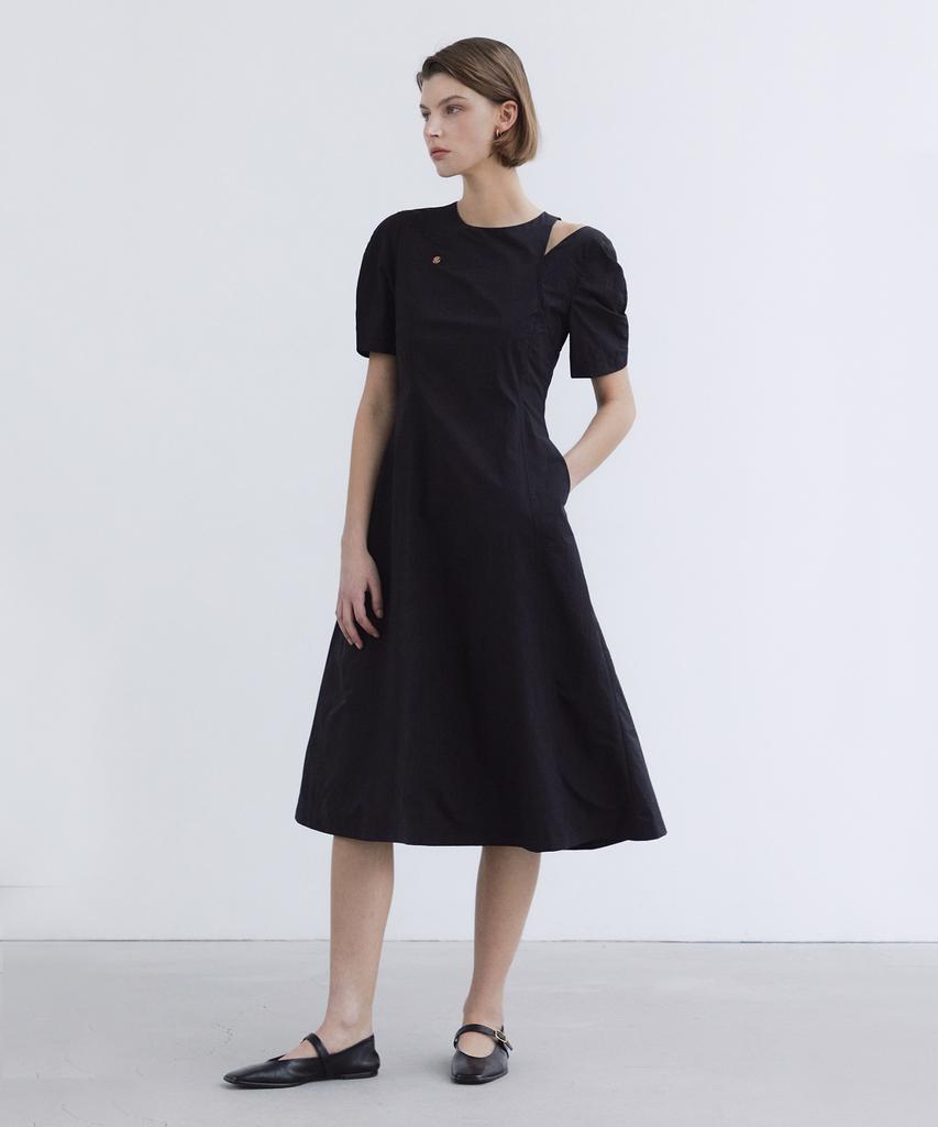 Ihr Cut-Out Puff Dress / Black
