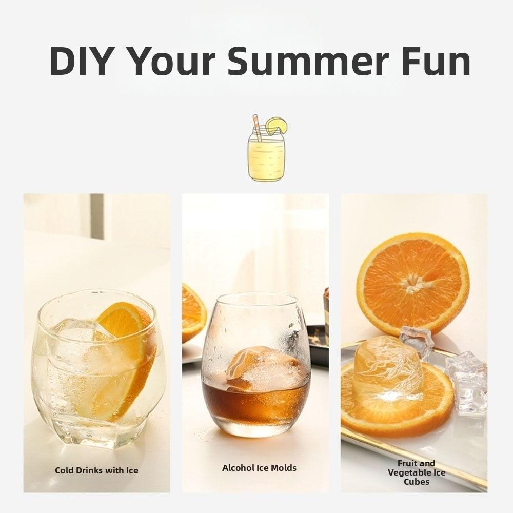 Polygon Ice Bucket With Lid Ice Cup Portable Ice Tray For DIY Ice Cream