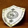 Steel Templar Shield, Knight Corss Shield, Heater Shield Halloween Cosplay, Role Play Accessories, Larp Armor Shield Christmas Gift