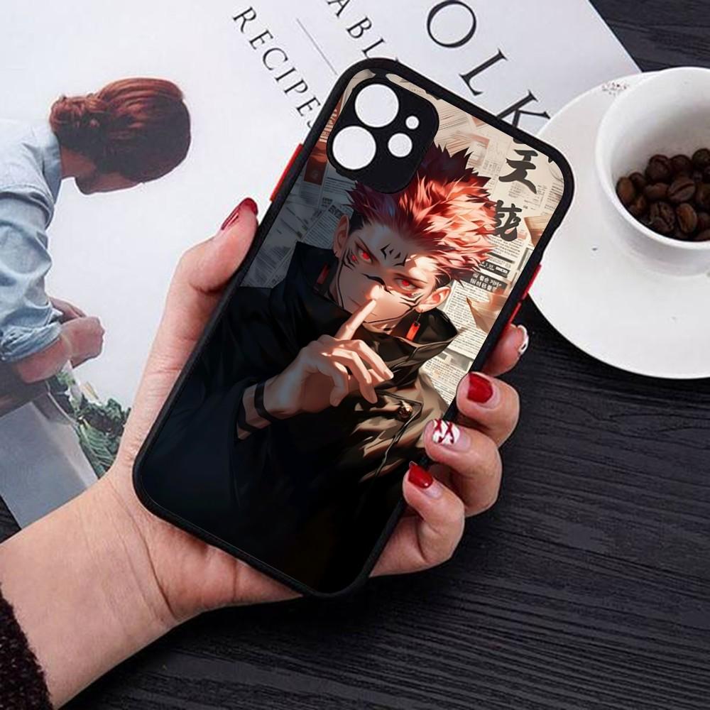 Чехол для телефона Jujutsu Kaisen Рёмен Сукуна Для IPhone 14 11 12 13 Mini Pro Max 8 7 Plus X XR XS MAX Полупрозрачный Матовый Чехол