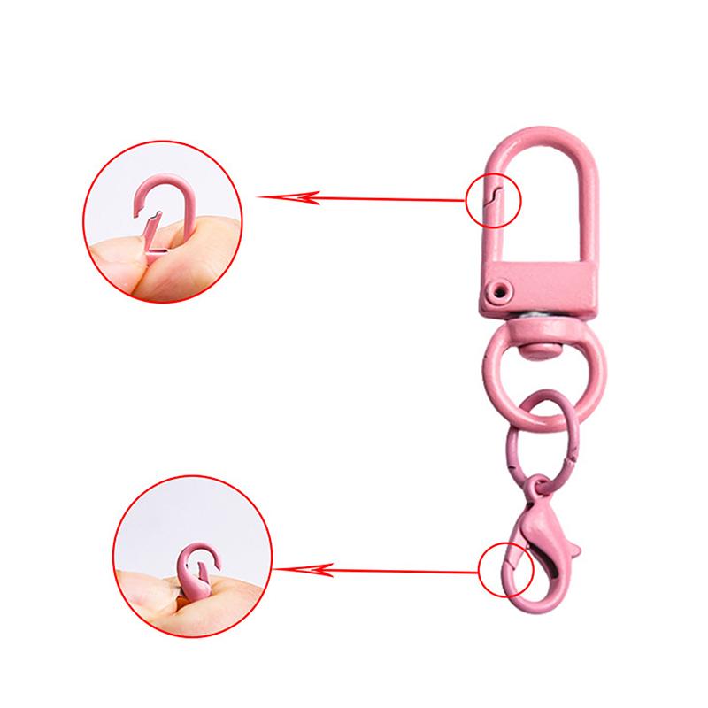 Colorful Lobster Clasp Hooks Keychain Candy Color Diy Keychain Connector Key Ring Jewelry Making Buckle Accessories Gifts