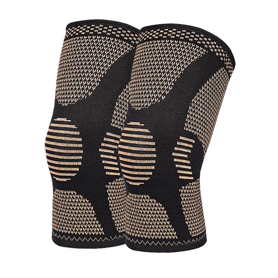 Медный нейлоновый наколенник для боли при артрите и поддержки, компрессионный рукав для колена для спорта, тренировок, облегчения артрита, бандаж, наколенник