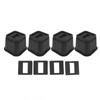 4 Sets Furniture Risers Rubber Antislip 4 Inch Bed Risers for Storage Desk Sofa Chair Washing