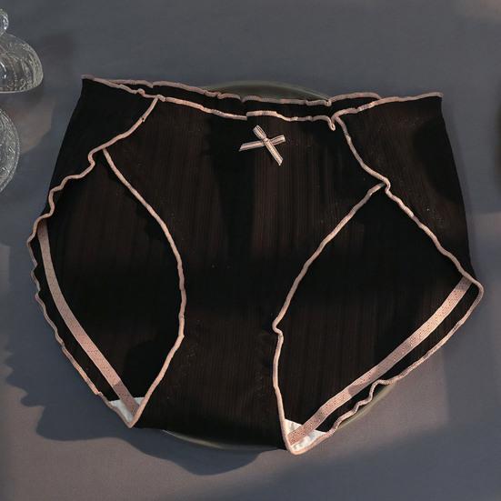 Cotton Briefs Breathable Ruffle Bowknot Decor Panties Women Accessory