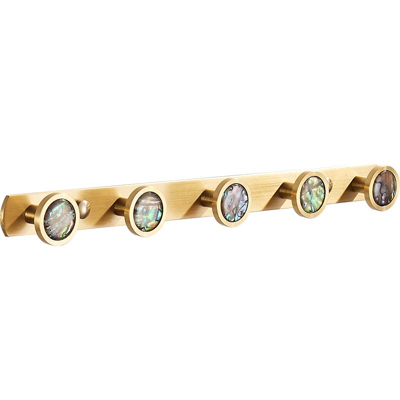 Green/White Brass Wall Mount Robe Hooks Bathroom Towel Hook Row Hook Door Key Bag Towel Hanger Rack Light Luxury Bedroom Hooks