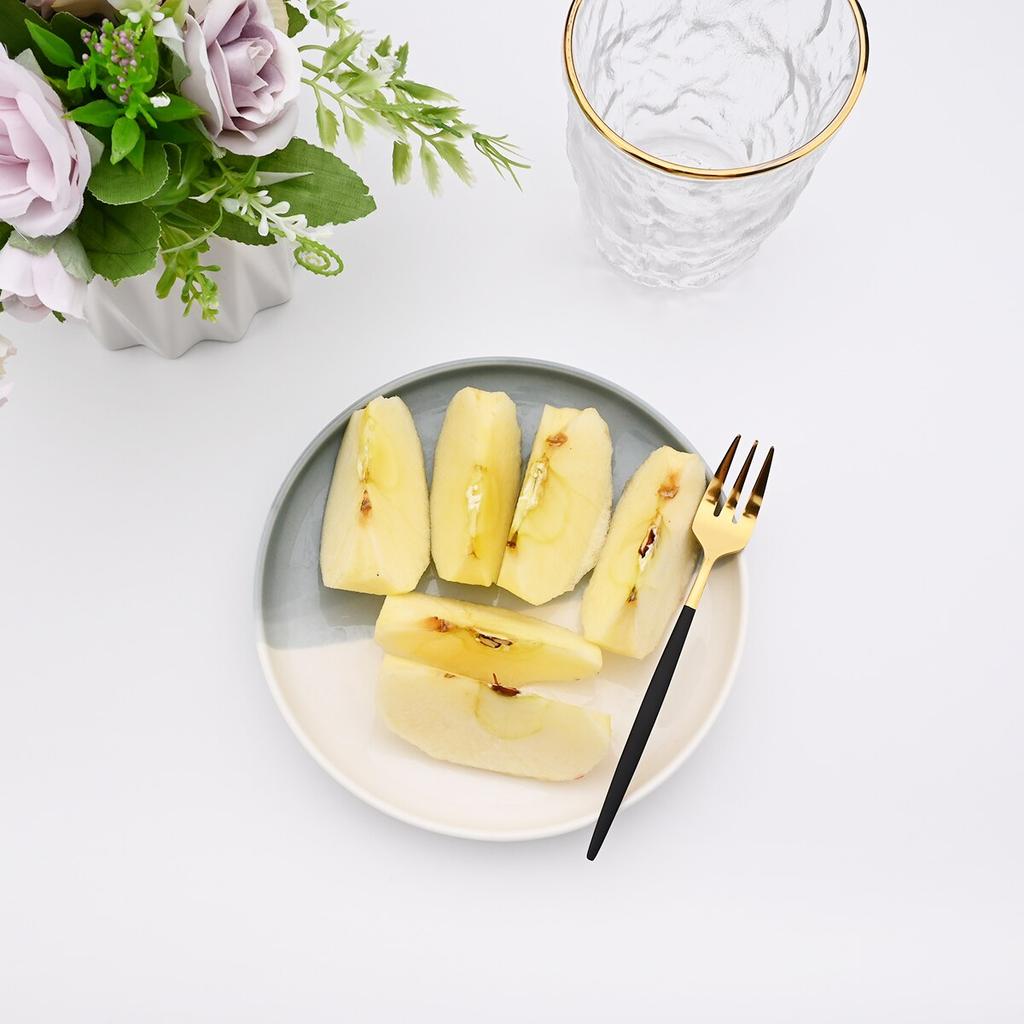 6Pcs/Set Tea Cake Snack Fork Dinnerware Cutlery Colorful Fork Set Mirror Stainless Steel Tableware Dessert Fruit Fork Silverware