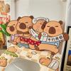 Дезодорирующие наклейки на туалетный коврик Capybara Дезодорирующие наклейки на туалетный коврик Capybara с мультяшным рисунком Самоклеящиеся дезодорирующие наклейки