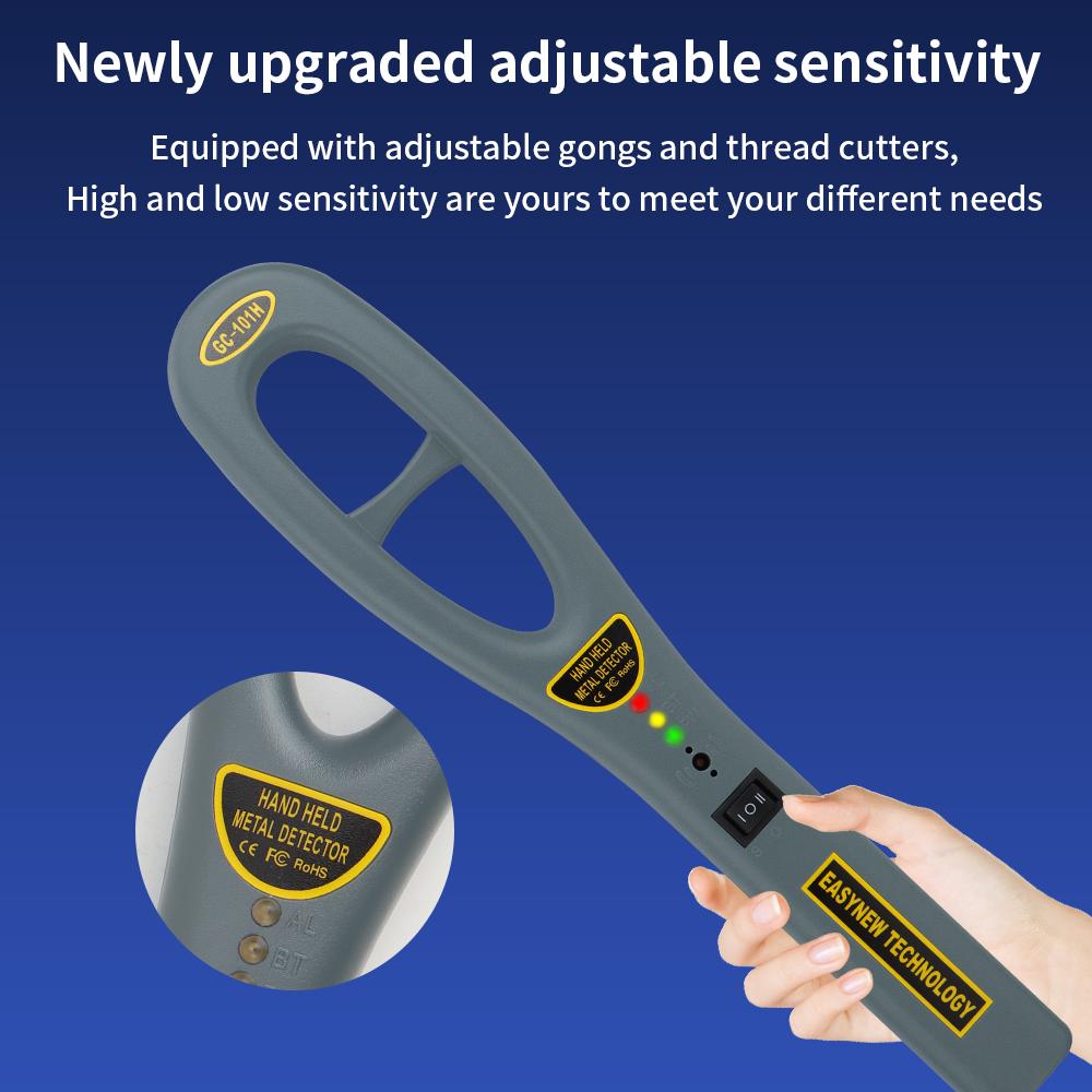 GC-101H Handheld Metal Detector Professional Security Check Bounty Instrument High Sensitivity Scanner Finder for Airport Port