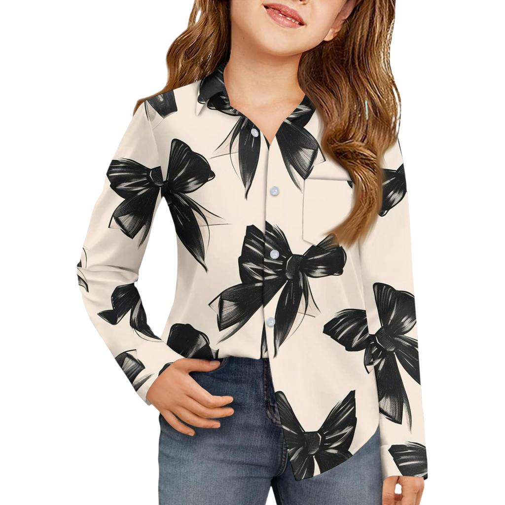 Girls' Button-Down Shirt - Long Sleeve Dress Blouse