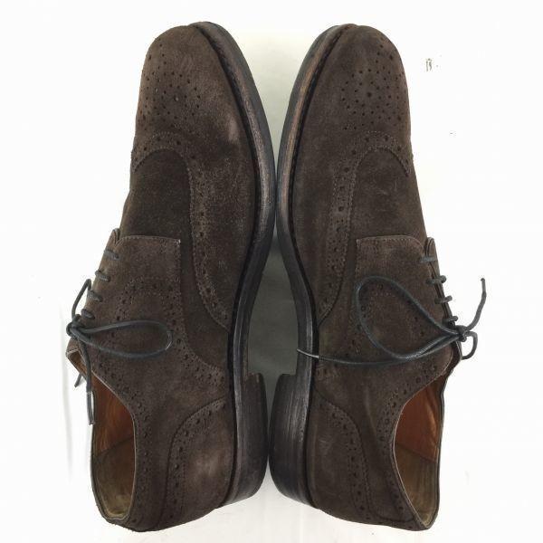 Винтажные мужские туфли Windsor 80-90-х годов, на подошве Goodyear Welt, замшевые, с крылышками, для бизнеса, коричневые, размер 9.5 27.5(ИСПОЛЬЗОВАЛ)
