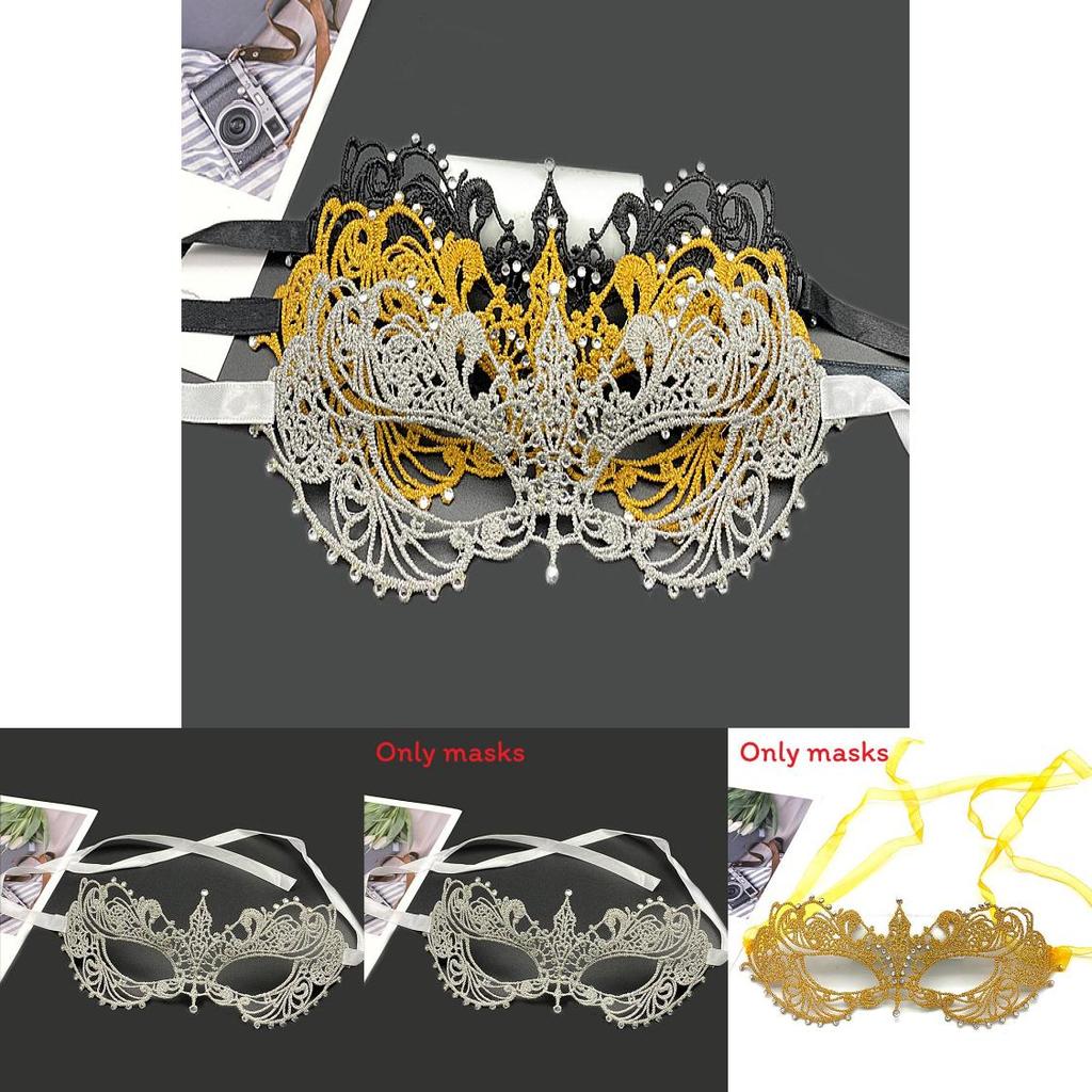 Аксессуар для костюма на Хэллоуин с кружевной филигранью и блестящими деталями для тематических мероприятий и косплея на Хэллоуин