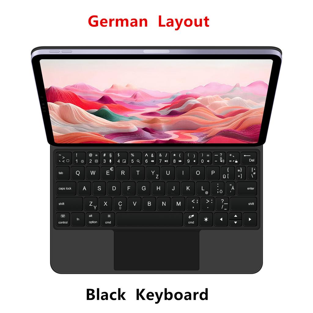 Magic Keyboard для iPad A16 11-го 11" Магнитный чехол для iPad 10 10-го 11-го Поколения Плавающая подставка Мультитач-клавиатура