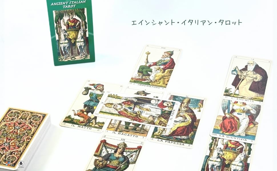 I.I.J. Tarot Cards, Ancient Italian Tarot, Marseille Edition, 78 Cards, Tarot Reading, Japanese Instruction Manual Included, Authentic