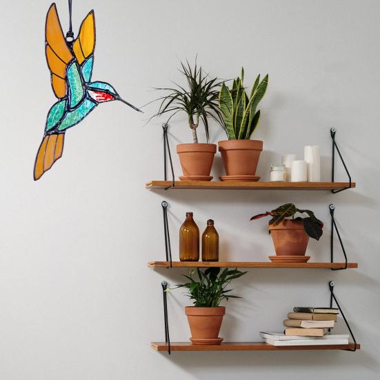 Акриловый колибри ловец солнца подвесное украшение для дома офис для внутреннего и наружного сада настенное искусство