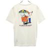 Back Print Short Sleeve T-shirt M White Food Cart Men's Used