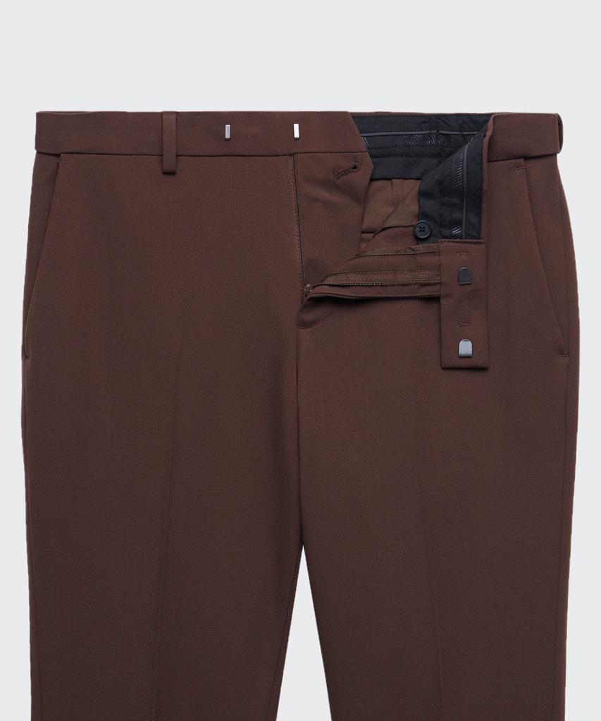 MUSINSA STANDARD Tapered Hidden Banding Crop Slacks [Brick]