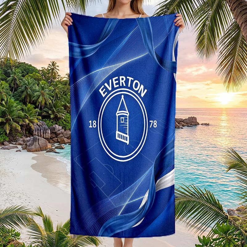 Everton Football Beach Towel Soft Microfiber Summer Towel Quick Dry Absorbent Towel for Beach Swimming Pool Travel