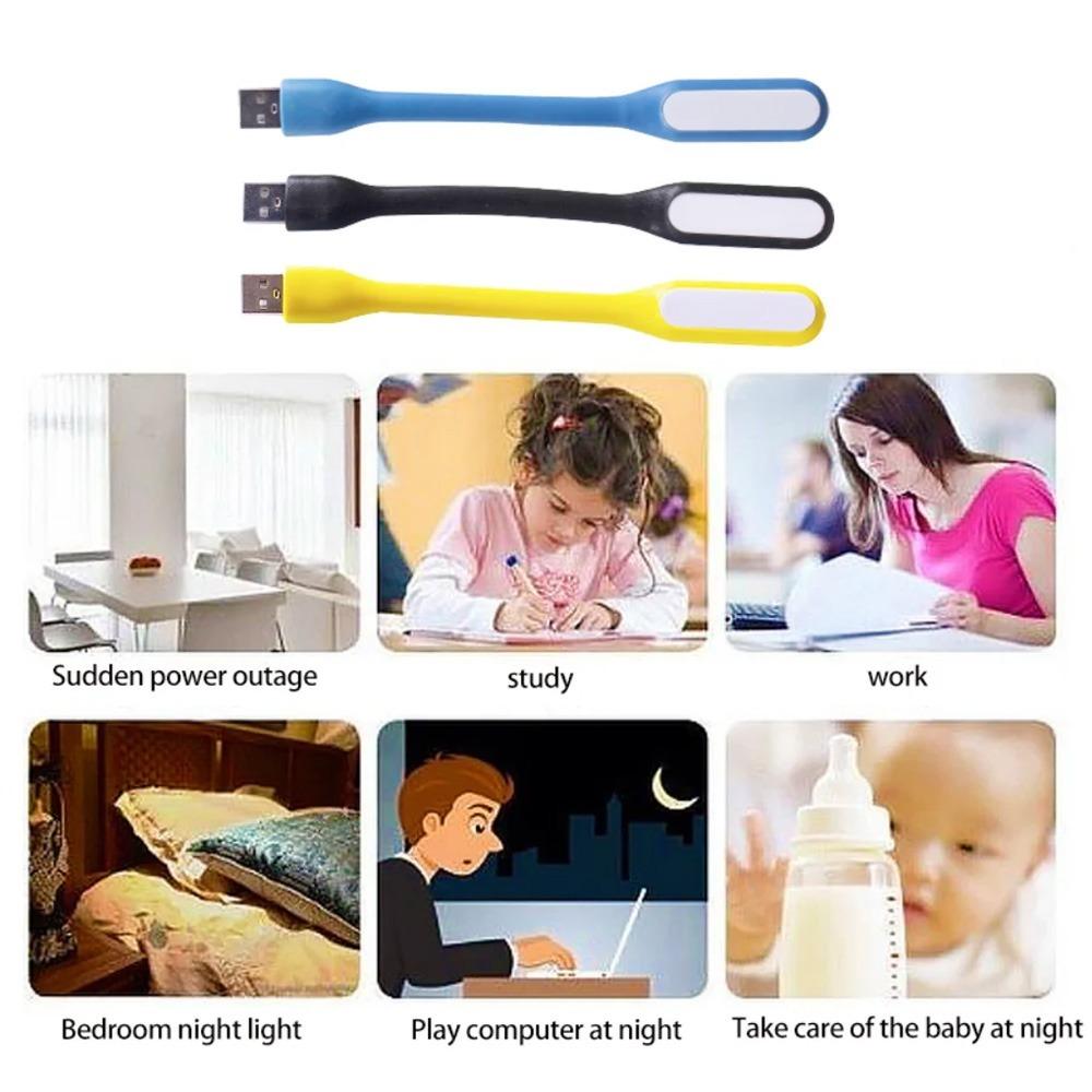 2 Pcs Portable USB 5V LED Reading Lamp Mini Book Light Foldable Camping Night Lights Table Lamps For Power Bank PC Notebook Laptop