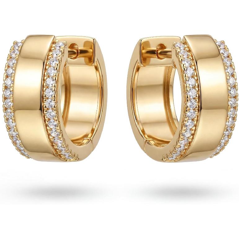 Cubic Zirconia Huggie Earrings 14k Gold Plated Tiny Earrings Small Huggie Hoop Earrings Simple Lightweight Hoops Gift for Women