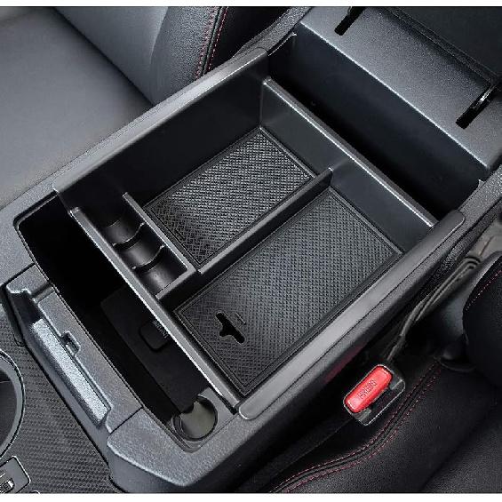 JDMCAR Center Console Organizer Compatible With Toyota 4Runner Accessories 2010-2024 And Kia Telluride (-2024), Ert ABS Black Materials Tray, Armrest