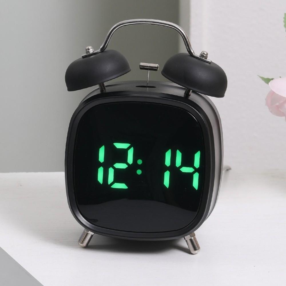 High Volume Twin Bell Alarm Clock Voice Control Digital Alarm Clock Table Clock  Indoor Use