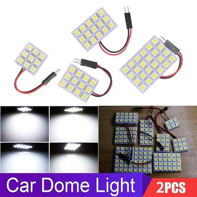 Автомобильный 12 36 48 SMD 5050 светодиодный потолочный светильник для автомобиля, внутренняя лампа для чтения, лампа в багажнике автомобиля, верхняя лампа автомобиля с фестоном T10 W5W, 2 вида оснований адаптера