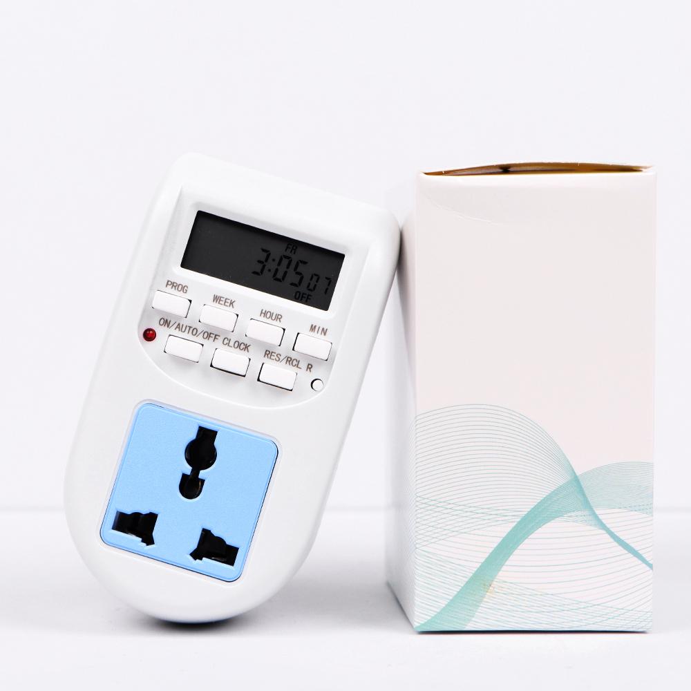 Intelligent Digital Timer Switch 220V 7 Days Weekly Programmable Electronic Timing Socket EU Plug Outlet Appliance Time Control