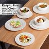 MIAMIO Dinner Plate Set of 4 Ceramic Plate Dinnerware Set Modern Microwave and Dishwasher Safe Oasis Collection - 23cm, / Set, - Plates, -